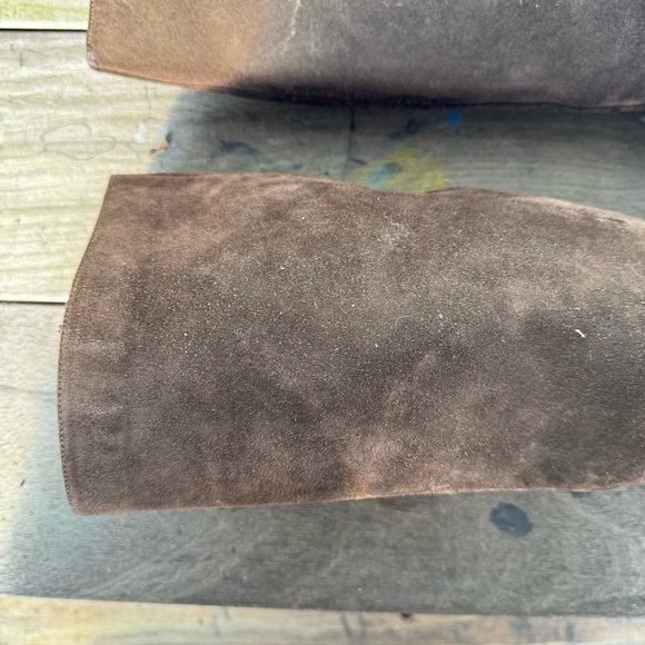 MaxMara Chocolate Suede Boots - Picture 9 of 14